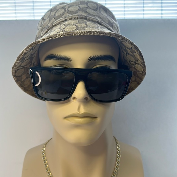 New Authentic Gucci Grey Browline Men's Sunglasses GG0748S 001 59. - Picture 5 of 14